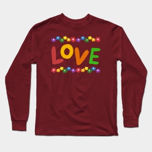 Watercolor flowers with love Long Sleeve T-Shirt